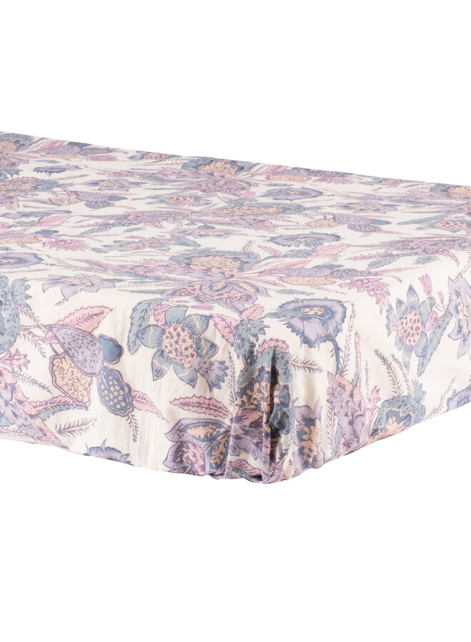 Louise Misha fitted sheet Nicole Blue Wild Bouquet