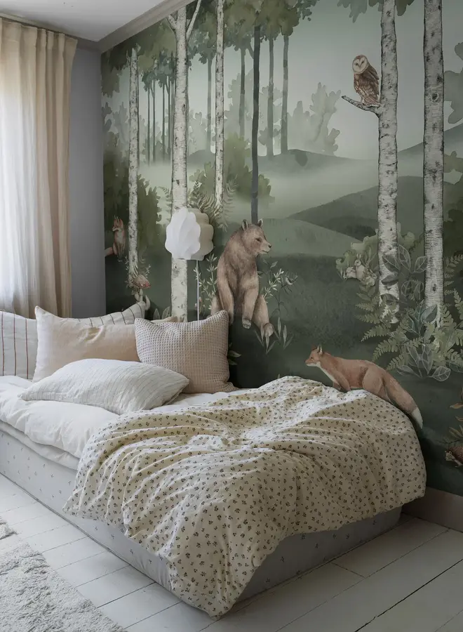 Behang Newbie Wild Forest Mural 6943