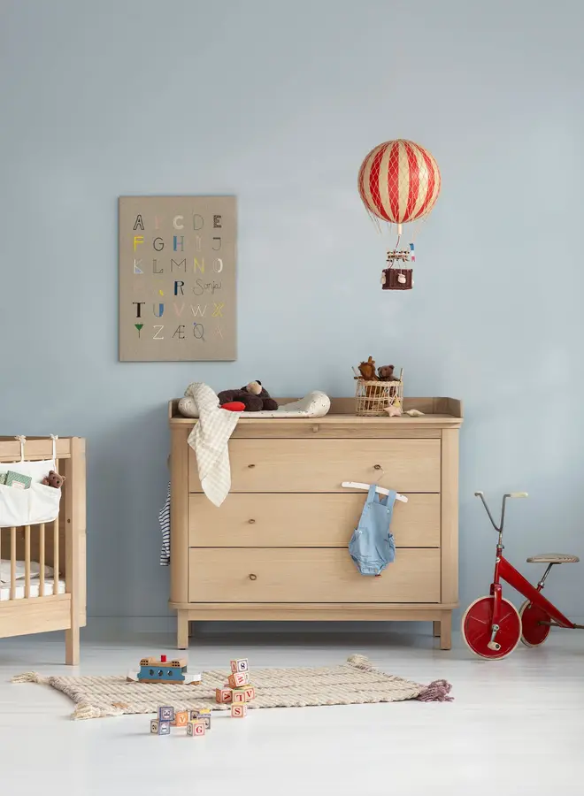Oliver Furniture Wood Nursery Dresser 3 Drawers, oak