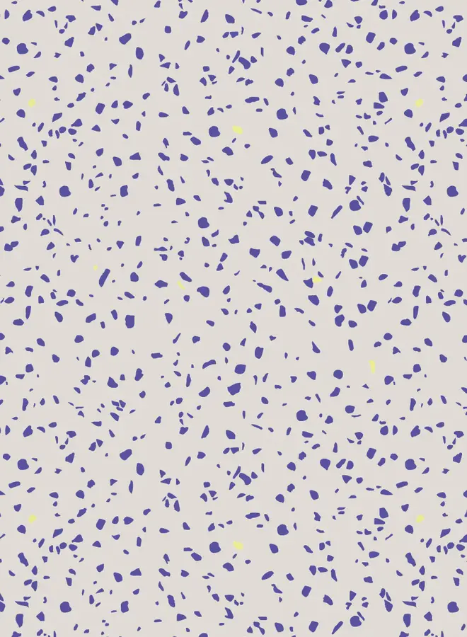 Bibelotte - Behang Terrazzo Kobalt