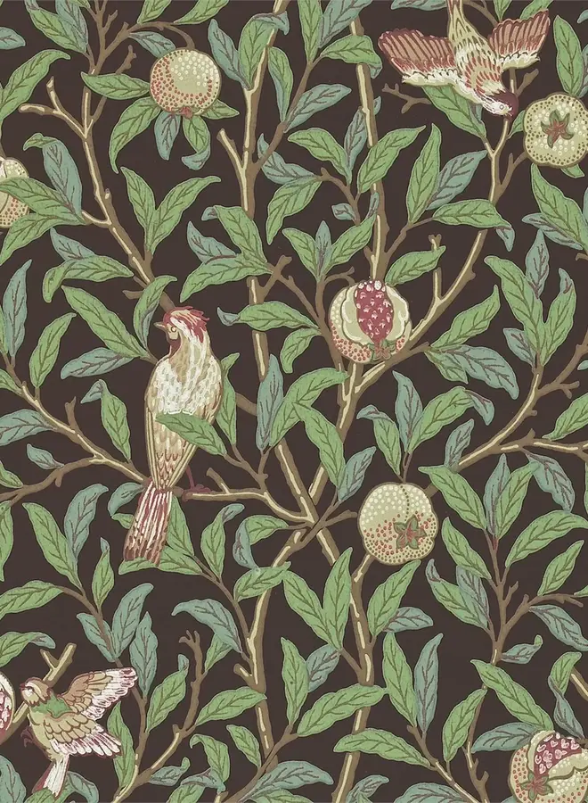 Bird & Pomegranate - Charcoal/Sage 212537