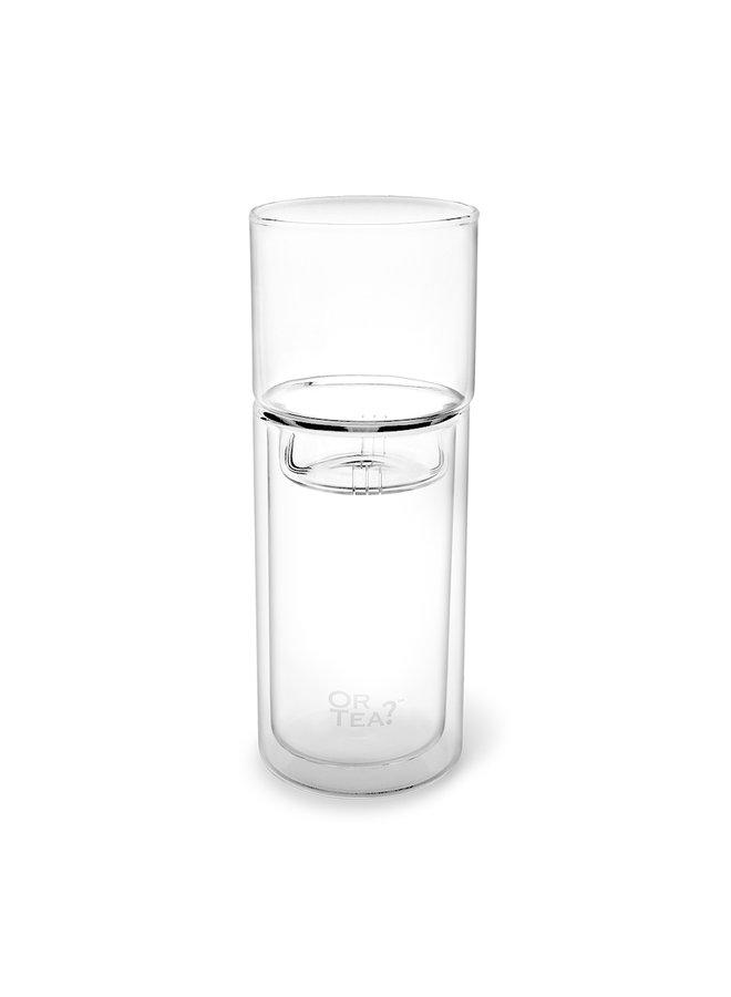 Or Tea? Glassier™ - Double-wall ice tea Glass with Ice Strainer