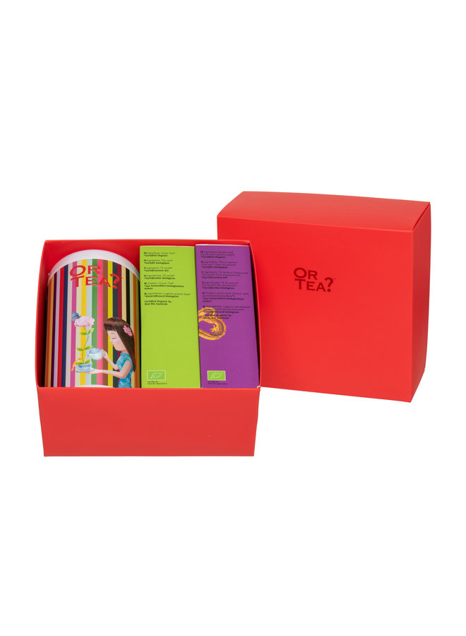Double Happiness Gift Box | Rainbow Tin Canister + Green Tea RE:Fill