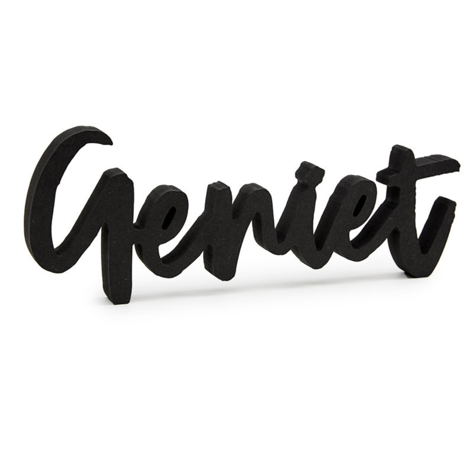 Zoedt Woord "Geniet" - Hout - Zwart