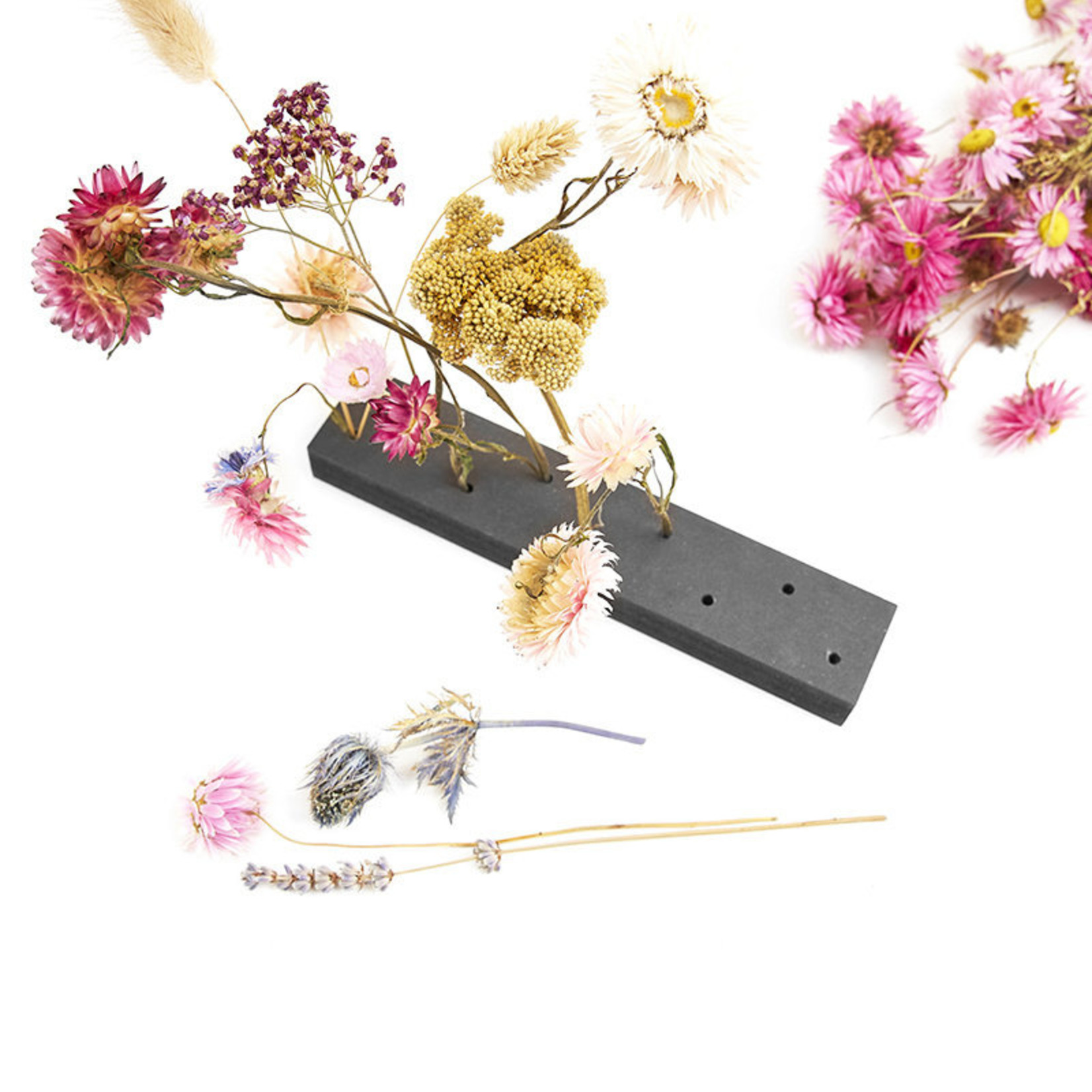 Bloemhouder voor droogbloemen - Hout - Zwart