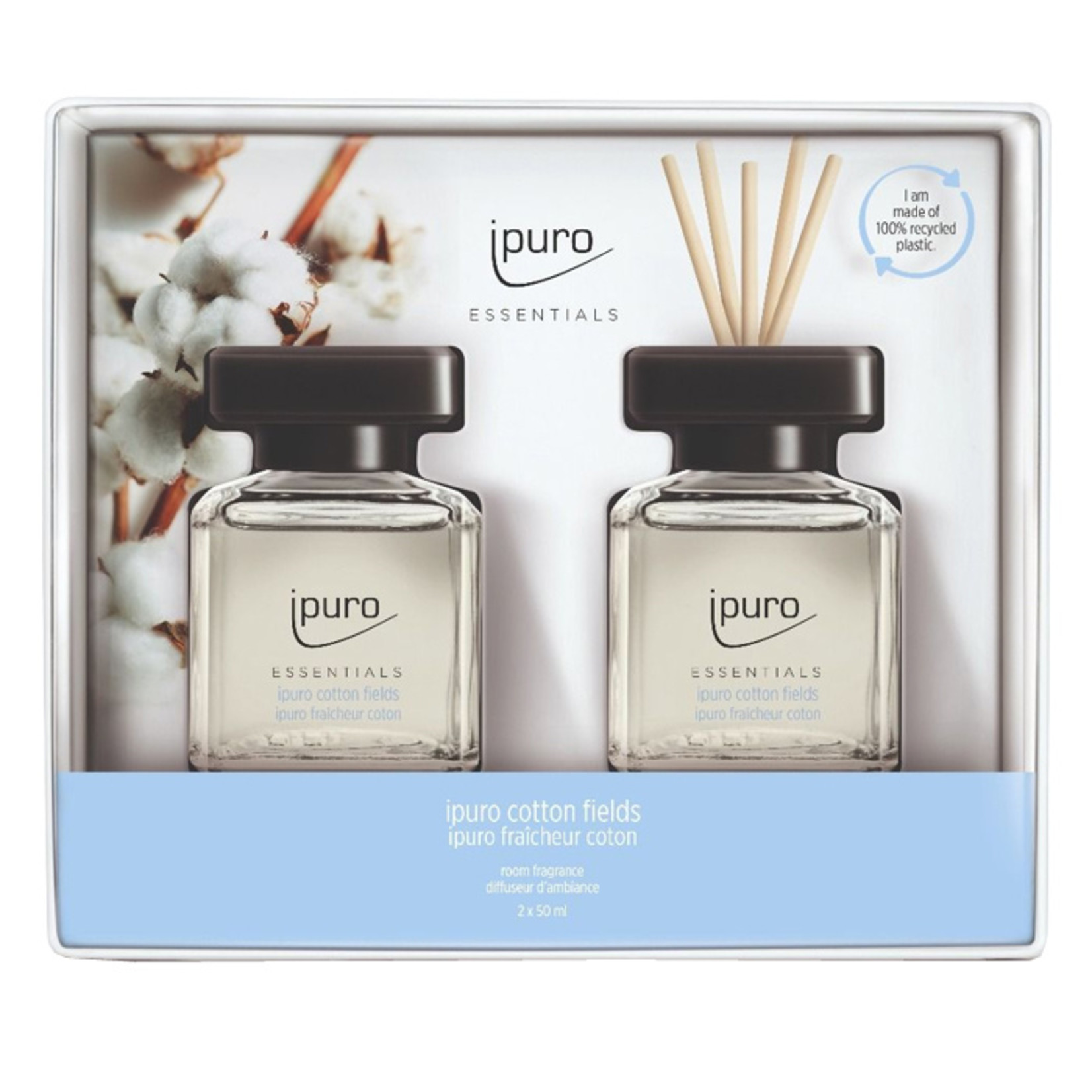 Ipuro Geurstokjes - Cotton fields - 2x50ml