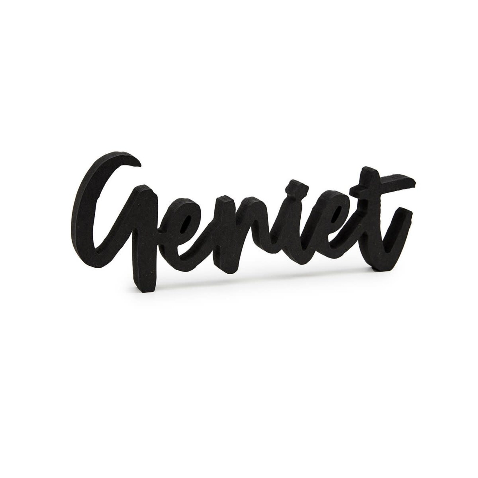 Zoedt Woord "Geniet" - Hout - Zwart