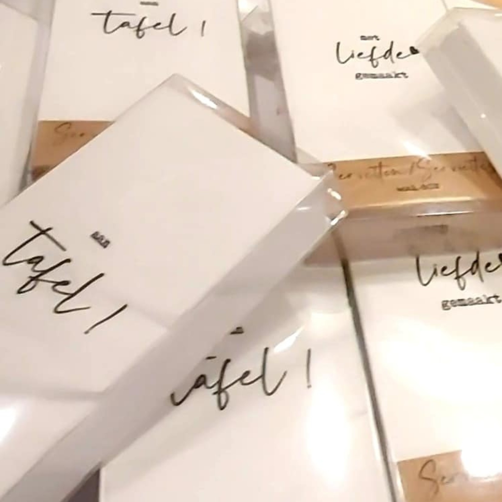 Servetten "Aan tafel" - 10x20cm