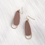 Inimini Homemade Oorhangers  - Double drop - Taupe
