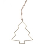 Hanger Kerstboom - Glitter goud - 10x10x2cm
