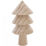 Kerstboom - Hout - Naturel - 7x7x14cm