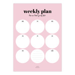 Weekplanner notitieblok - A4 - Roze