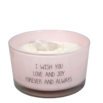 My Flame Sojakaars met kristal - I wish you love and joy forever and always - Green Tea Time