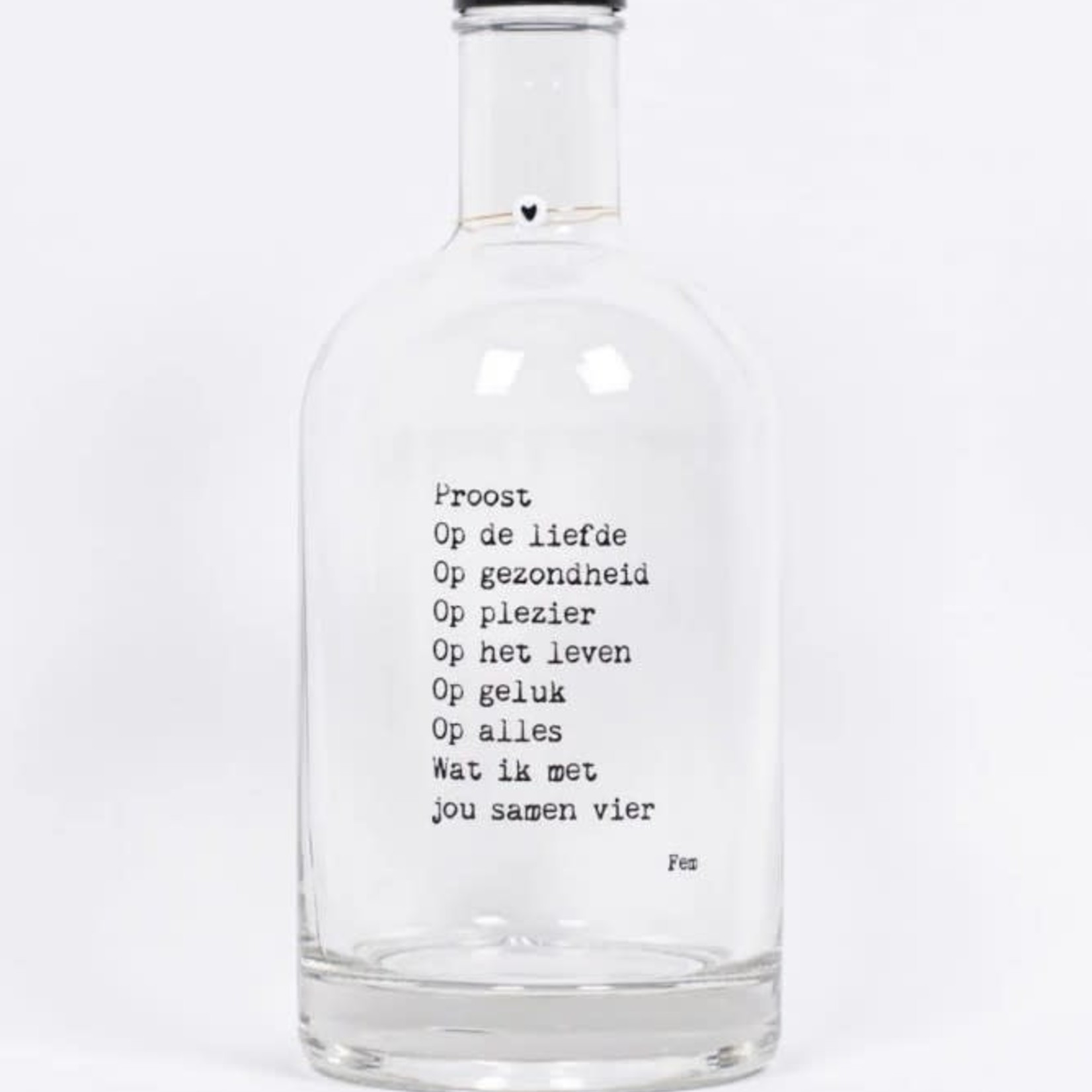 Glazen fles - "Proost"