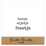 Servetten "Huisje wijntje feestje"