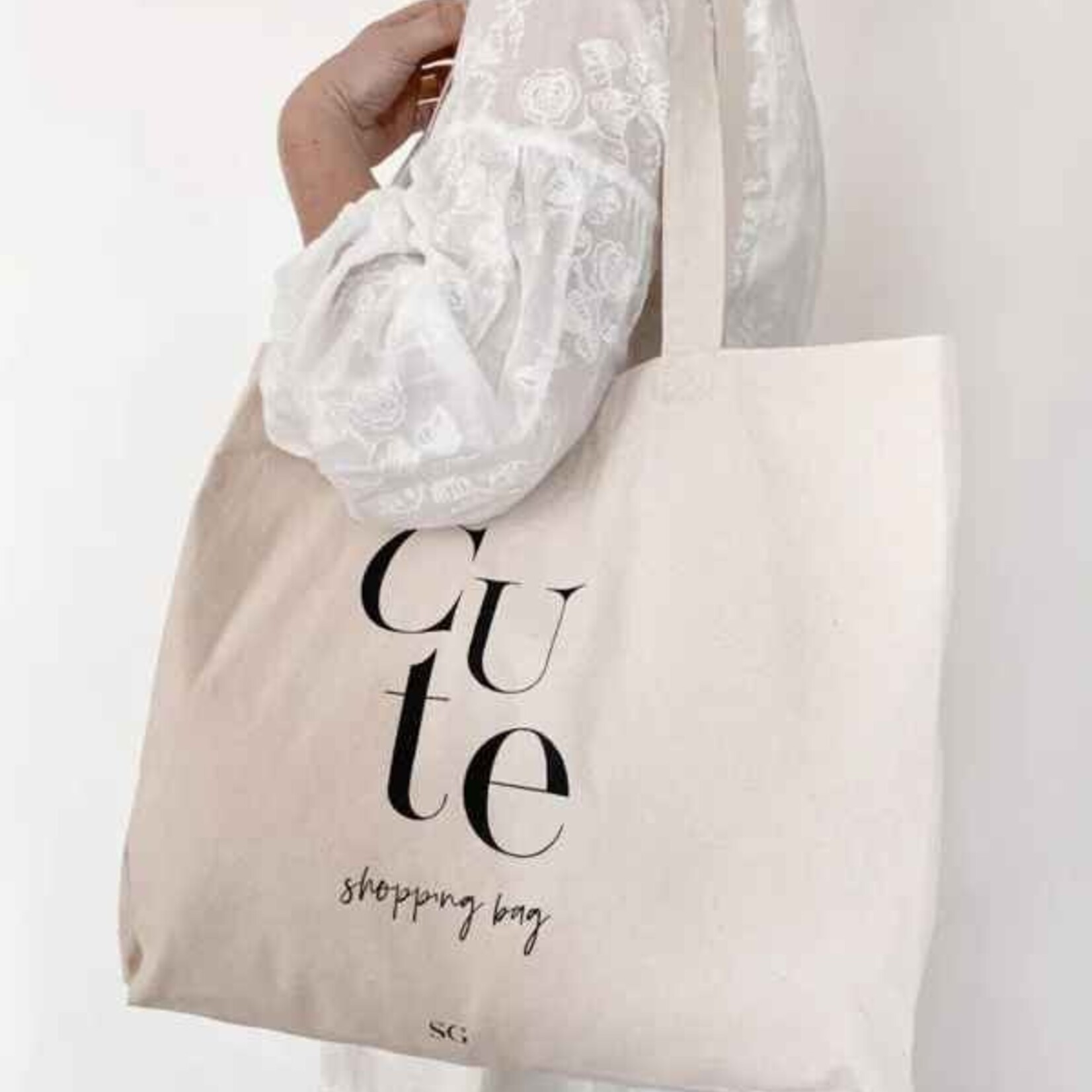 Stationary & Gifts Shopping bag - CUTE - Katoen
