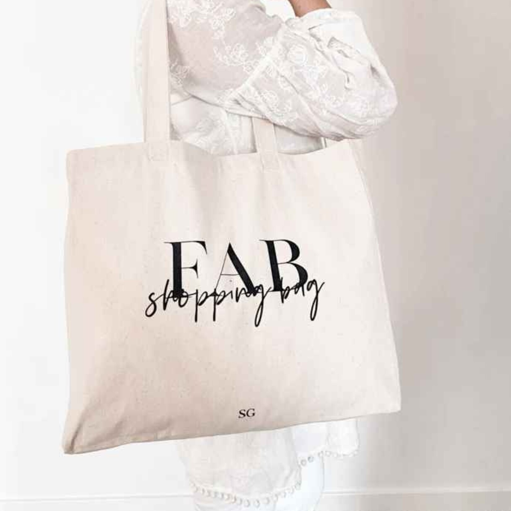 Stationary & Gifts Shopping bag - FAB - Katoen
