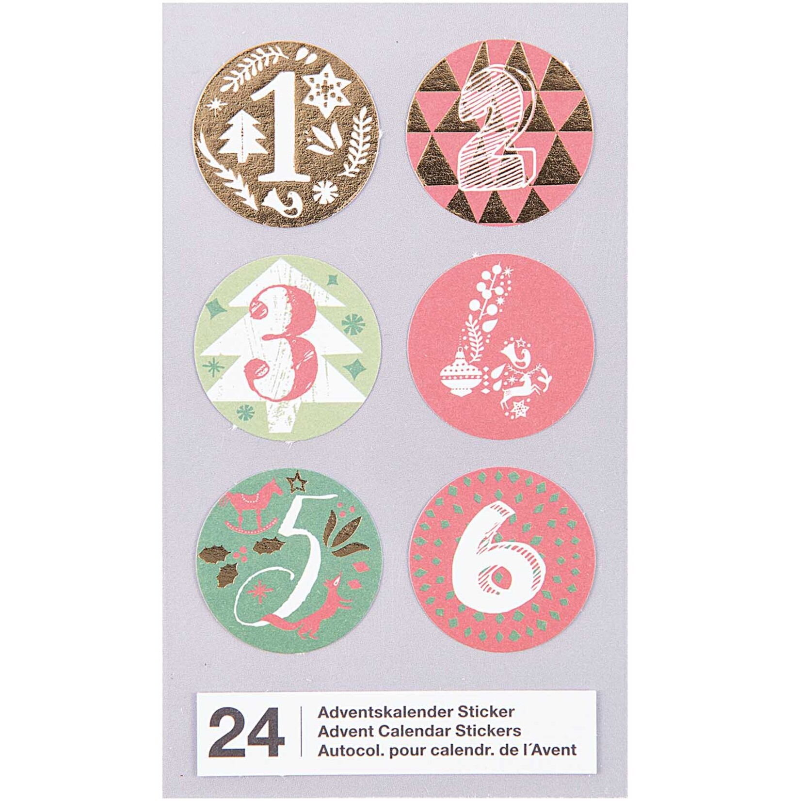 Adventkalender stickers - Rood/Groen