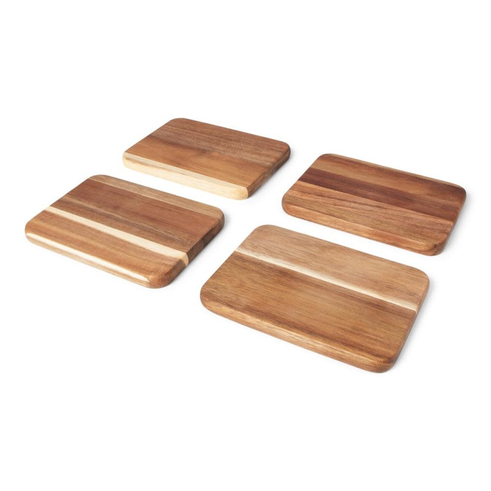 Serveerplankjes - Acaciahout - Bruin - Set van 4