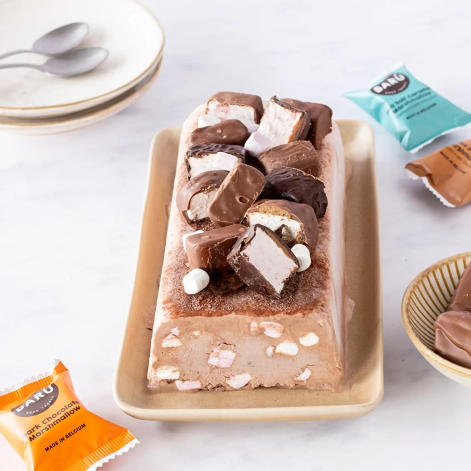 Barú Marshmallows - Vanilla Bean - Dark Chocolate - Klein 4st.