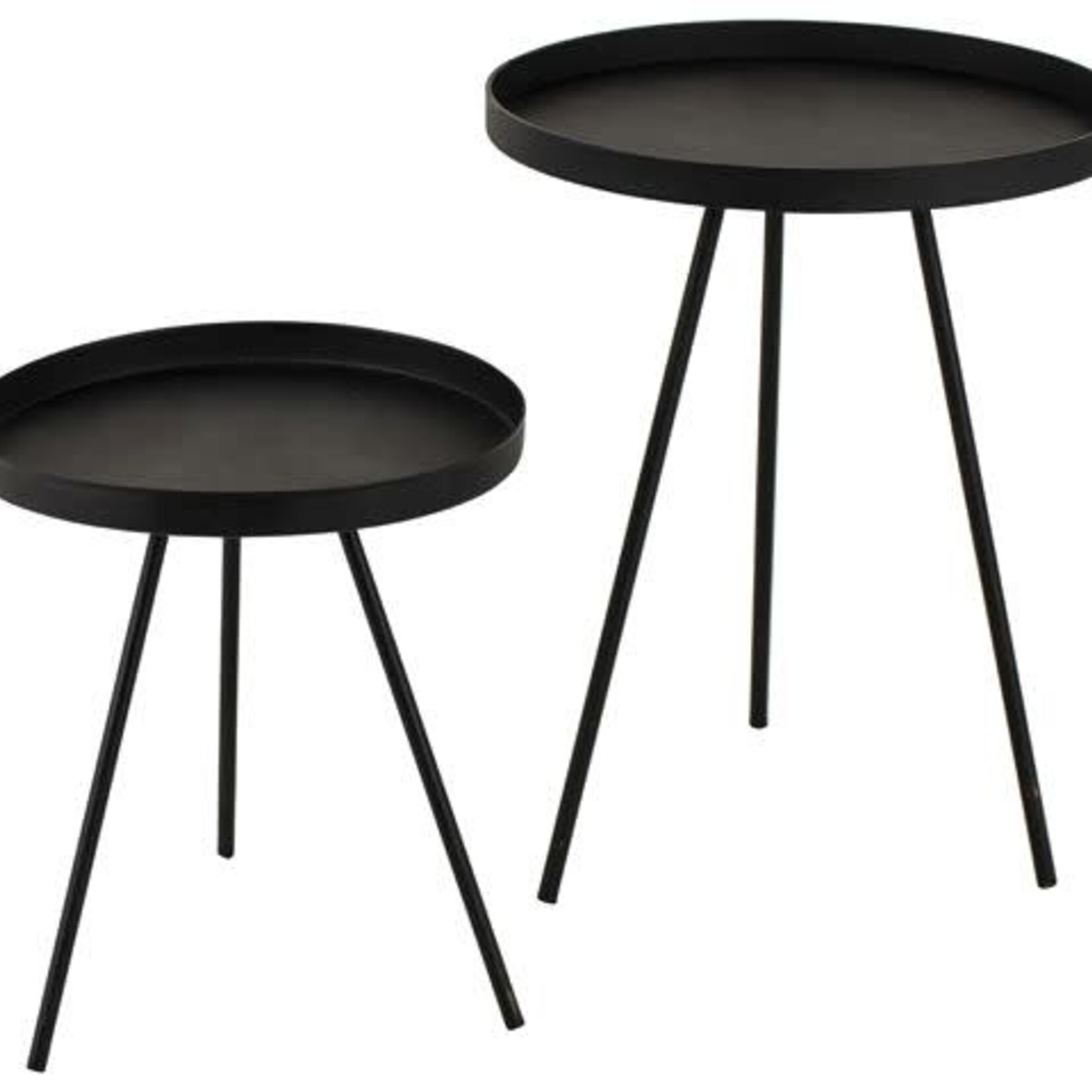 Gusta Decoratieve tafeltjes - Mini - Zwart - Set van 2
