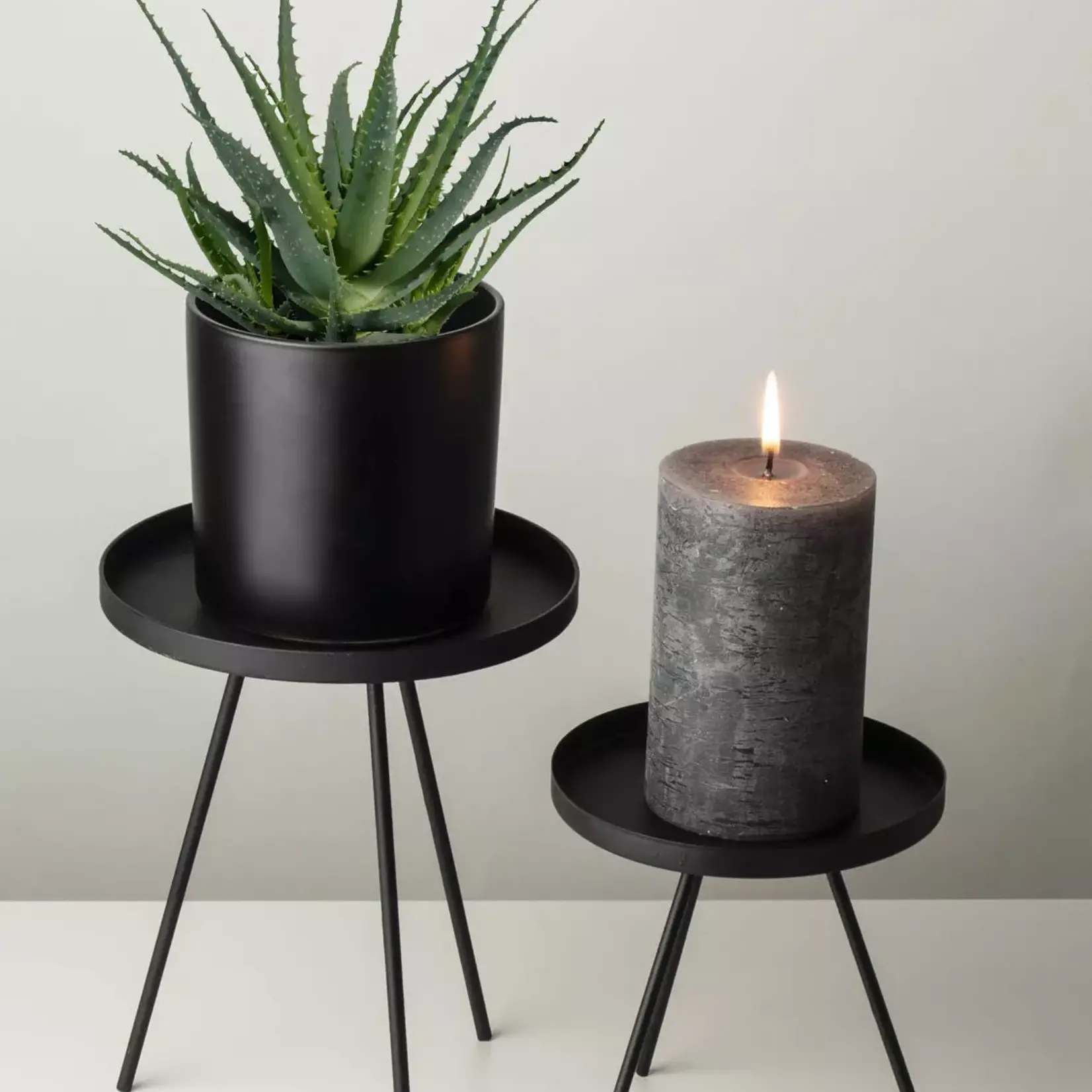 Gusta Decoratieve tafeltjes - Mini - Zwart - Set van 2