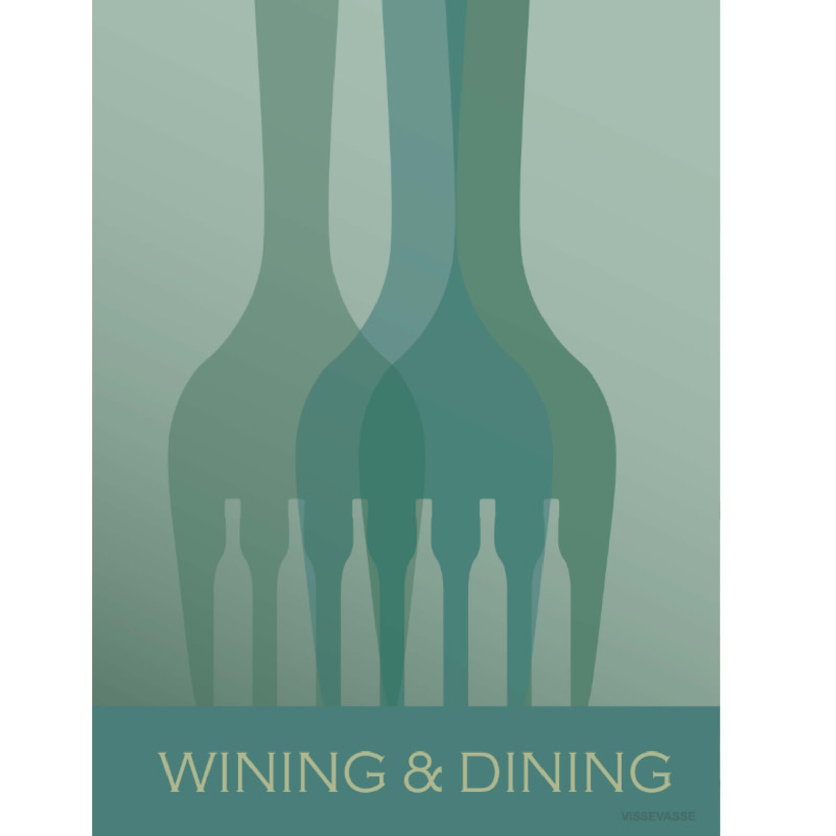 Vissevasse Poster - Wining & Dining - 30 x 40 cm