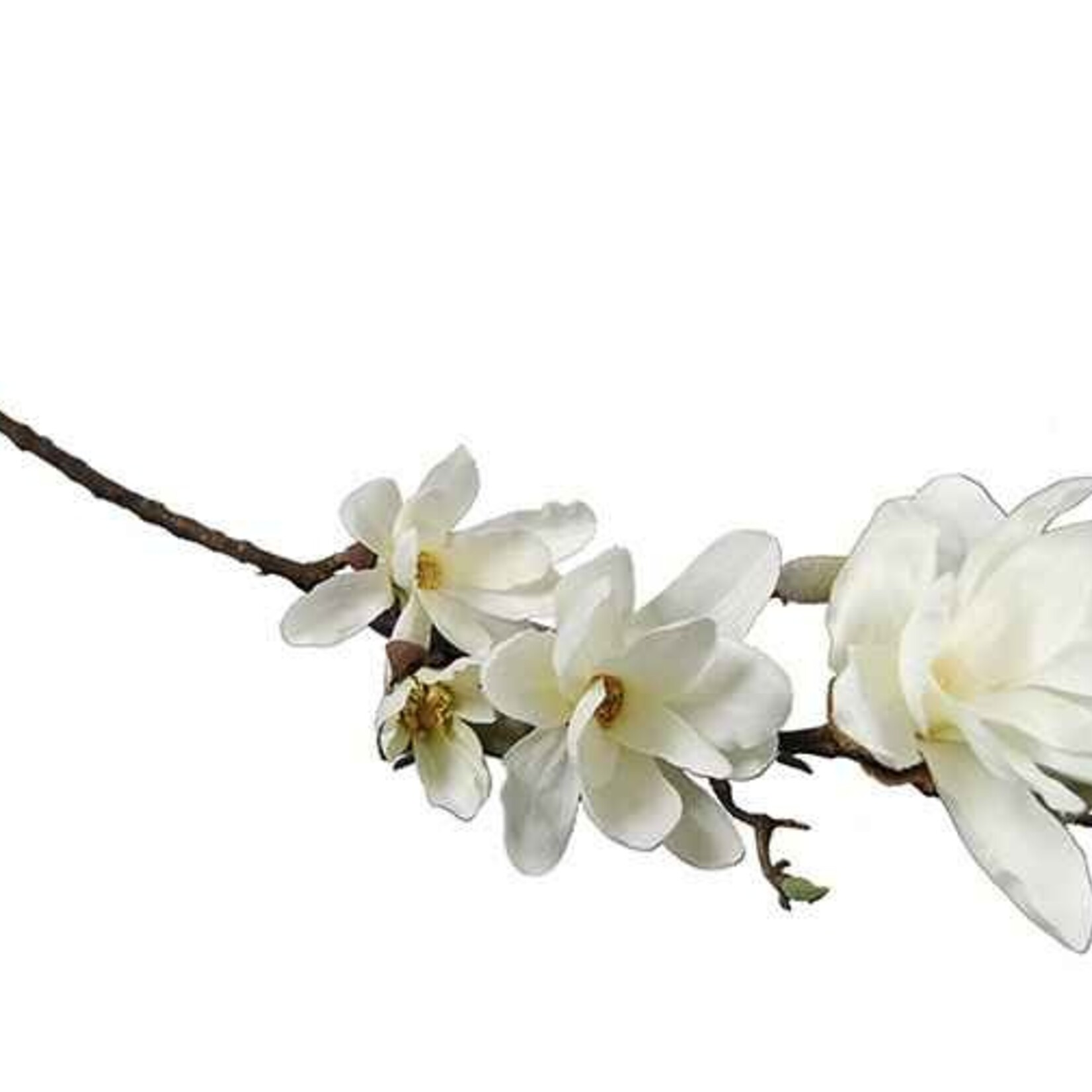 Kunstbloem - Magnolia Chayca - Wit - 104x34x18cm - Per stengel