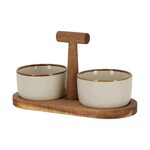 Serveerplank met schaaltjes - Bits & Bites - Beige - Klein