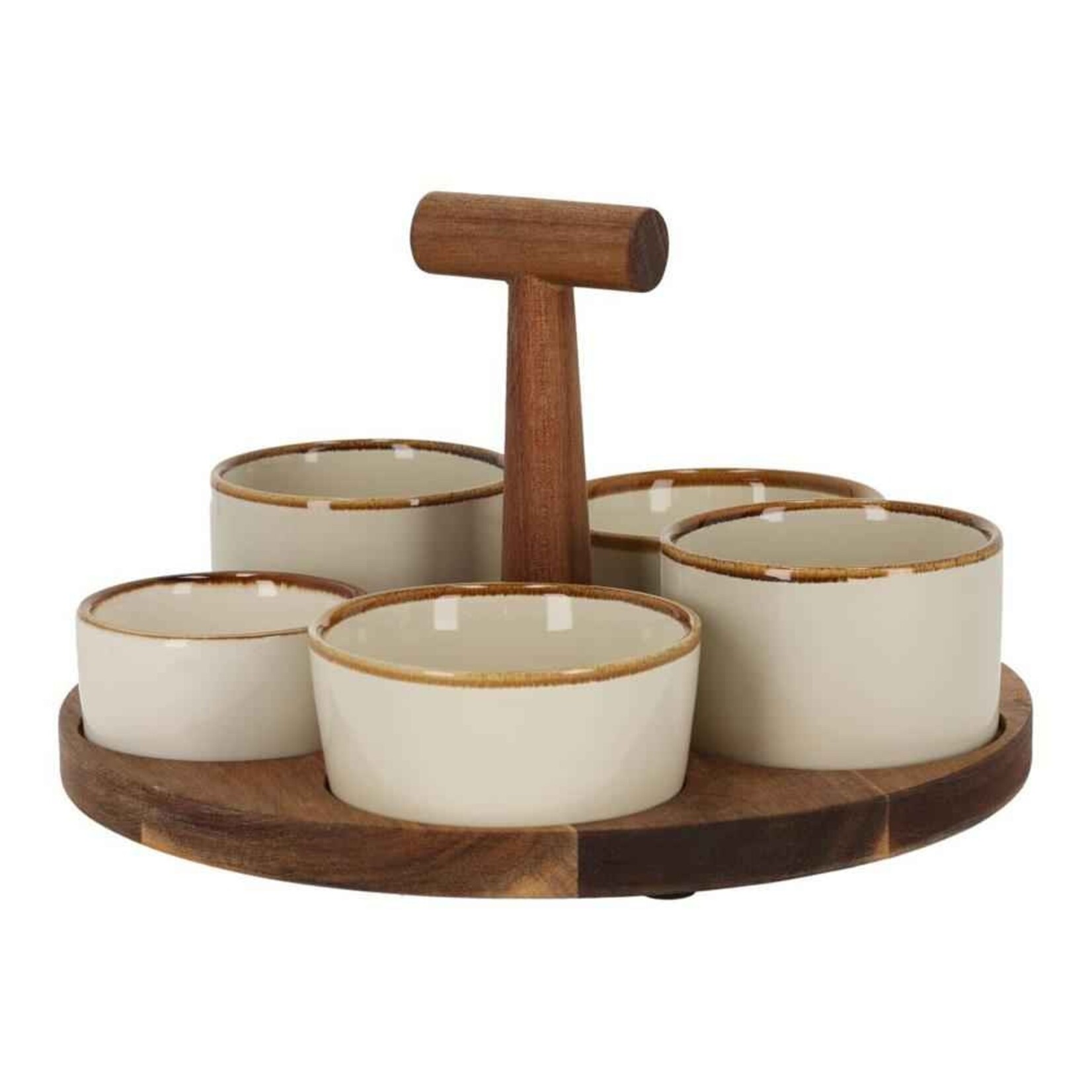 Serveerplank met schaaltjes - Bits & Bites - Beige - Groot