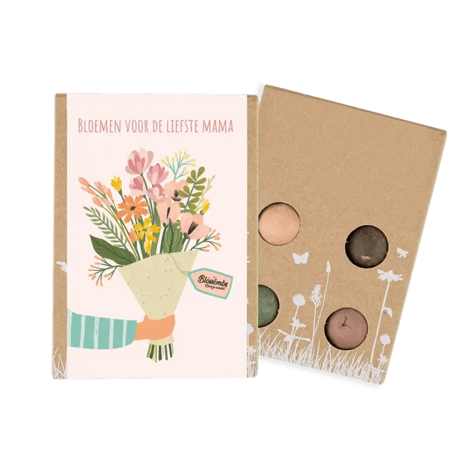 Blossombs Giftbox Mini - Bloemen voor de liefste mama - Zaadbommetjes 4 stuks