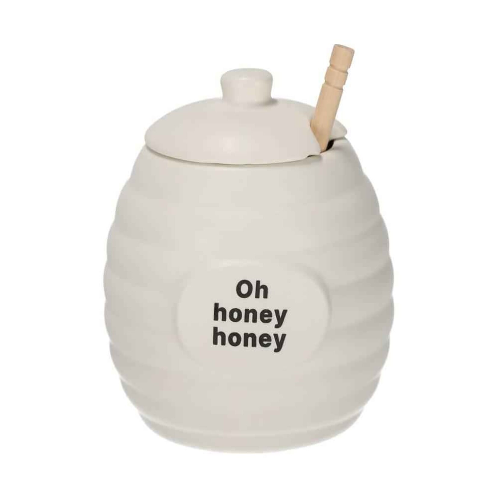 Jens Living Honingpot - "Oh honey honey" - Keramiek - Wit