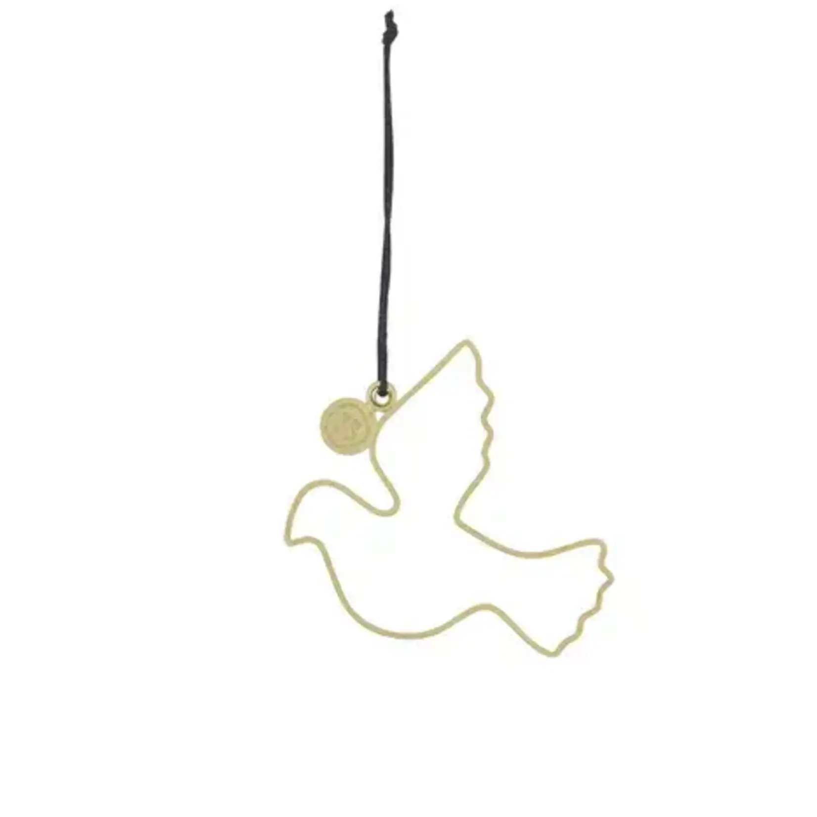 Zusss Hanger Duif - Metaal - Goud - 10,5x15cm