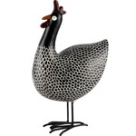 Dekoratief Kip staand - Resina - Zwart -15x9x24cm