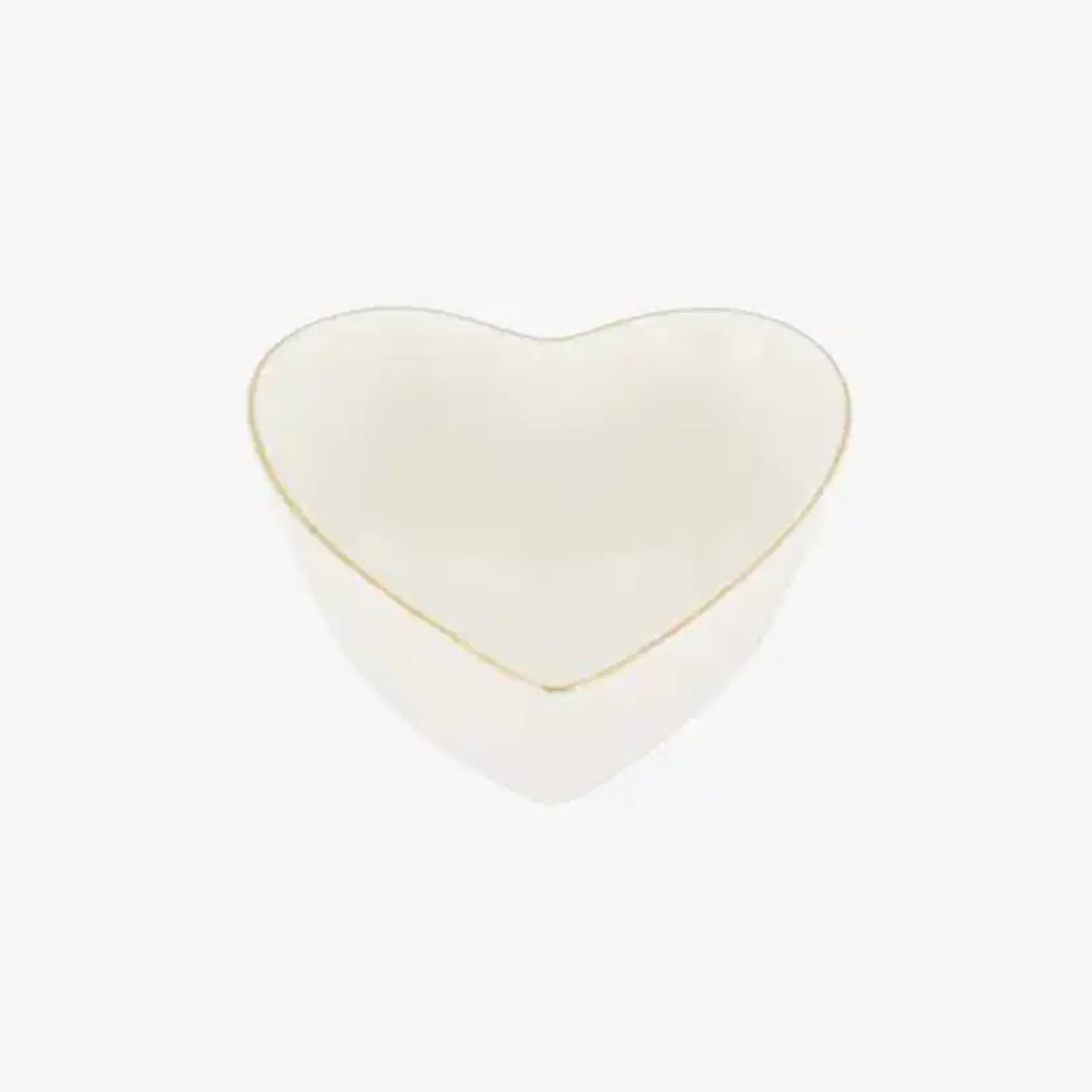 Zusss Dipschaaltje - Hartvorm - Wit/Goud - Ø8x3cm