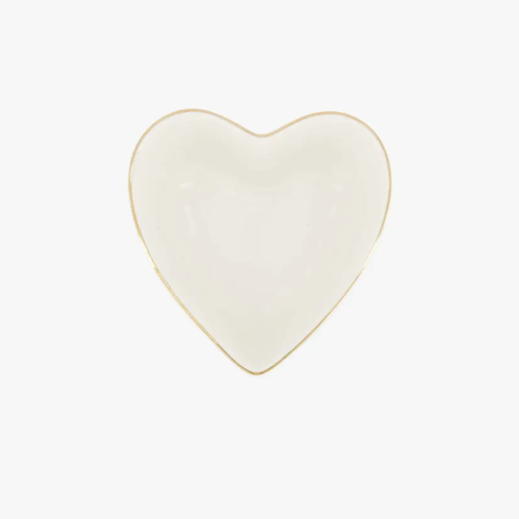 Zusss Dipschaaltje - Hartvorm - Wit/Goud - Ø8x3cm