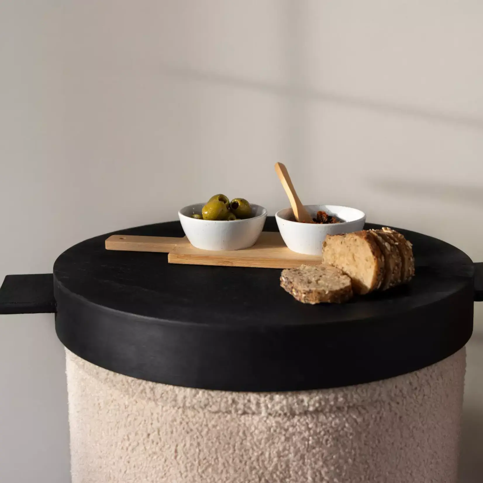 Gusta Dienblad/Plateau - Hout - Zwart - (L)  Ø35 cm