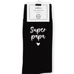 Sokken  "Super Papa" - Zwart - Maat 40-46