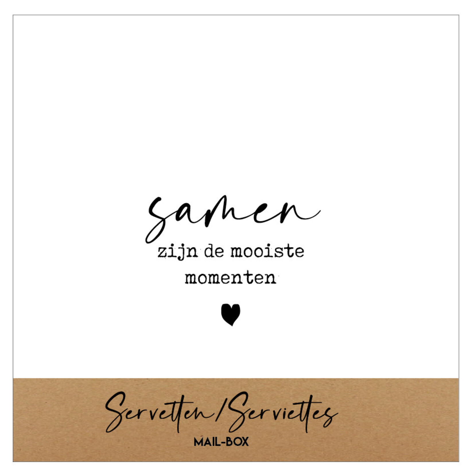 Servetten "Samen zijn de mooiste momenten" - 12,5x12,5cm