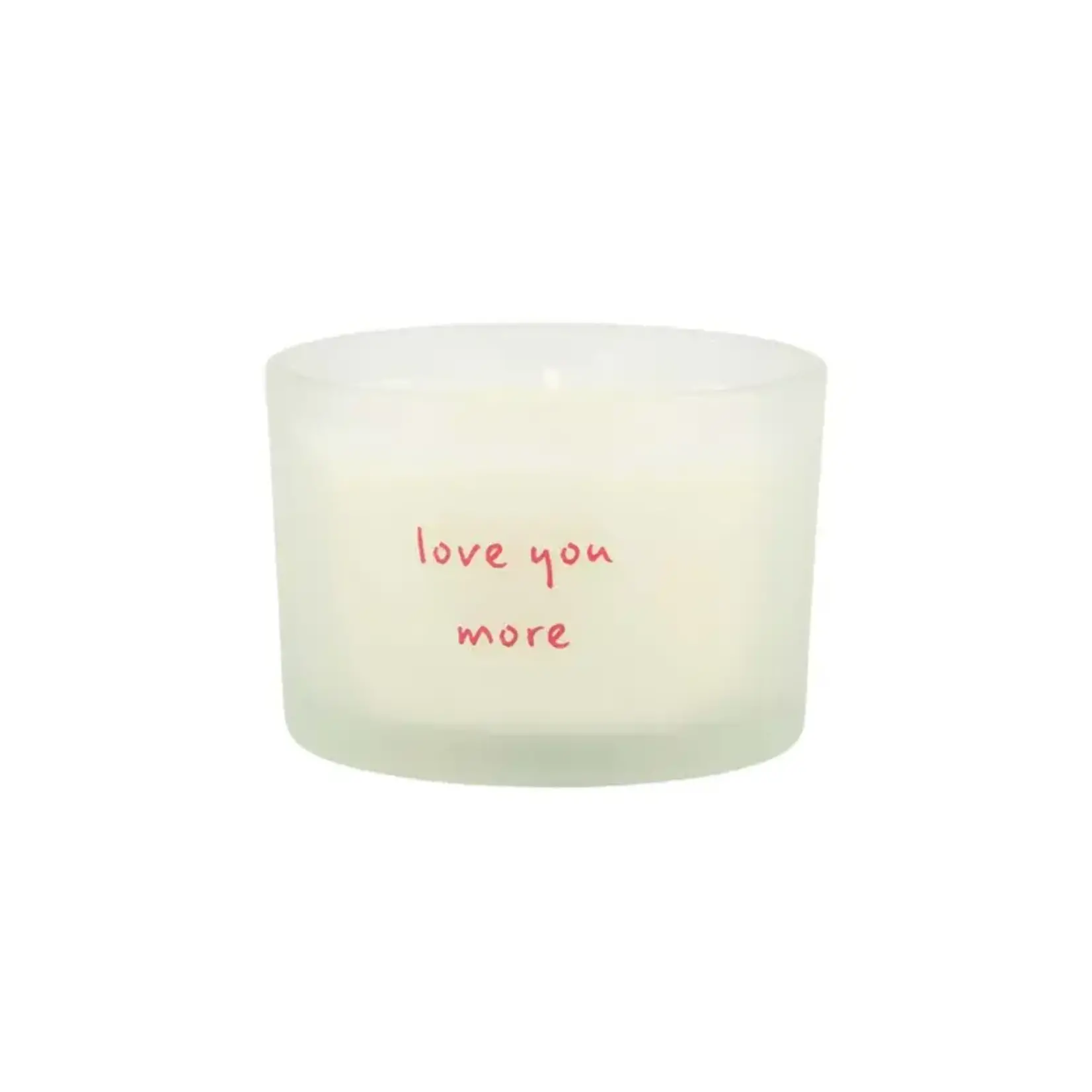 Zusss Geurkaars in wikkel - "Love you more" - Wit/Rood - 7,5x7,5cm