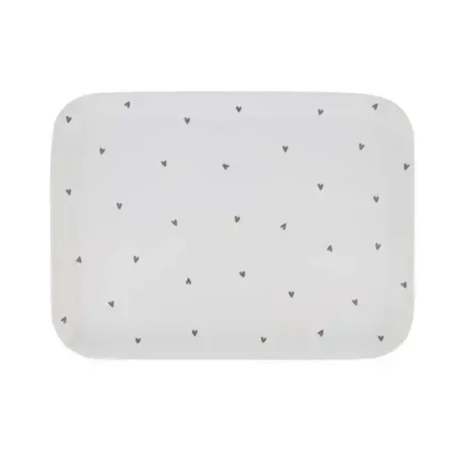 Zusss Dienblad - Hartjes - Melamine - Wit/Antracietgrijs - 43x33cm
