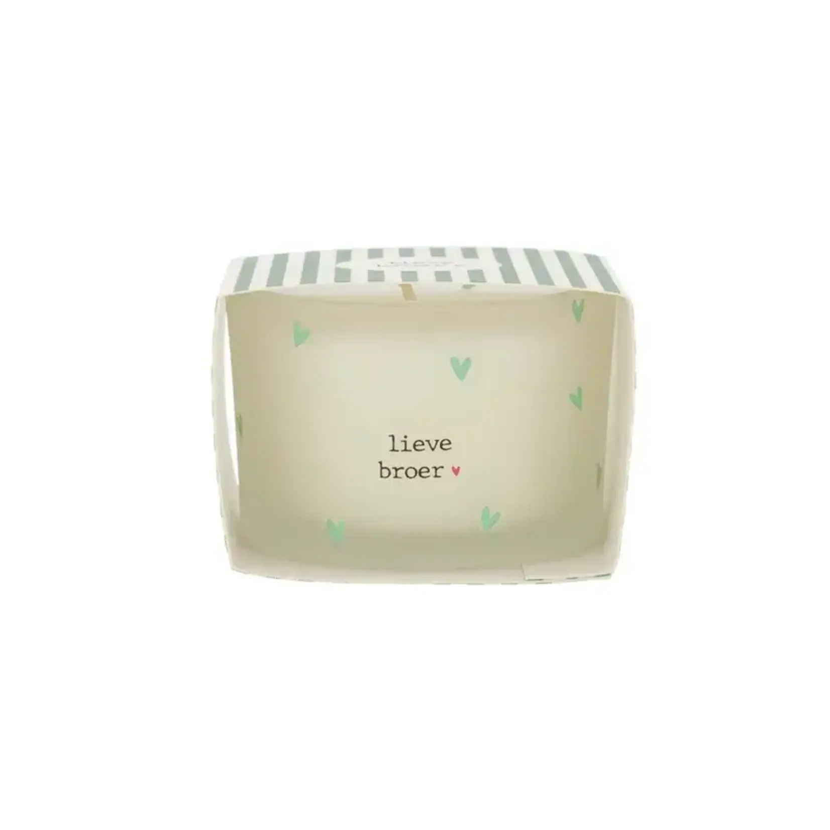 Zusss Geurkaars in wikkel - "Lieve broer" - Groen - Ø7,5x5cm