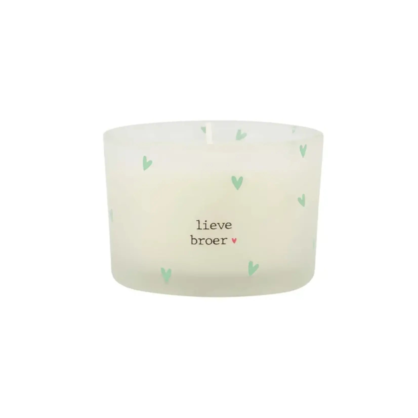 Zusss Geurkaars in wikkel - "Lieve broer" - Groen - Ø7,5x5cm