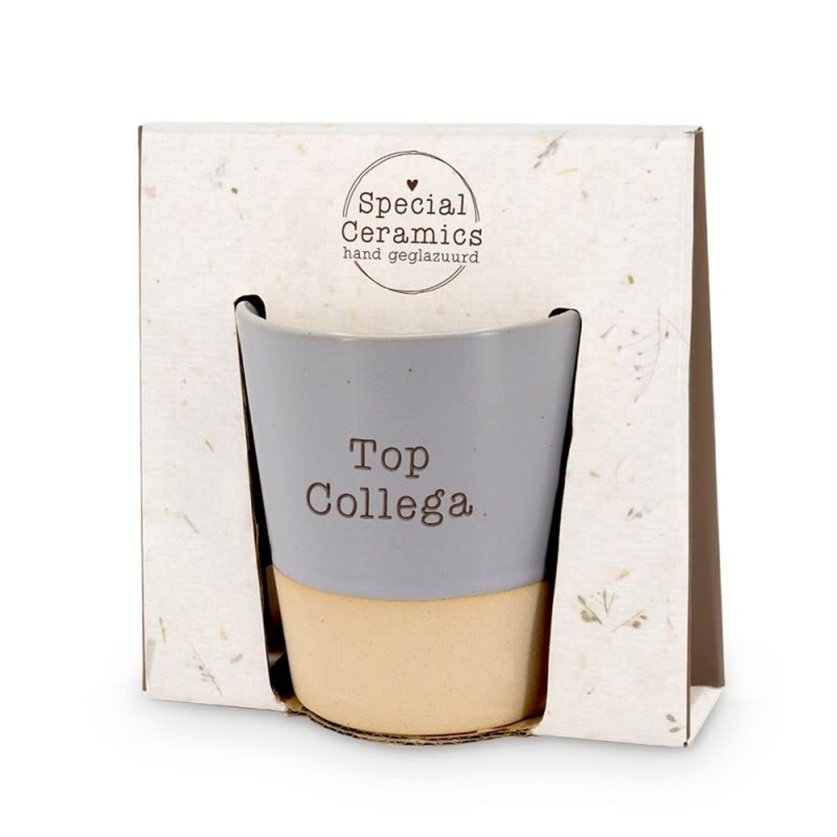Mok "Topcollega" - Keramiek - Blauw/Beige