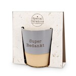 Miko Mok "Super bedankt" - Keramiek - Blauw/Beige