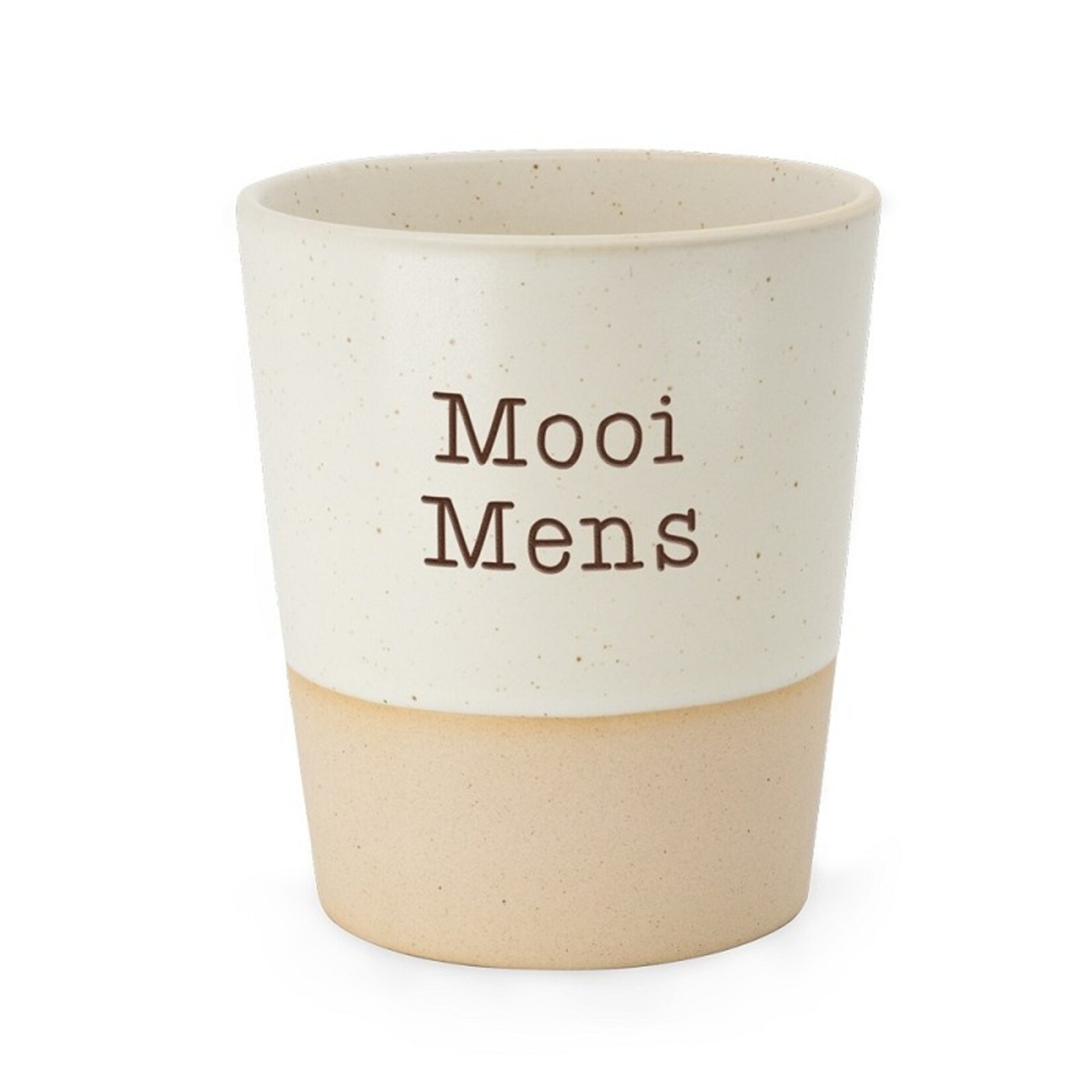 Mok "Mooi mens" - Keramiek - Naturel/Beige