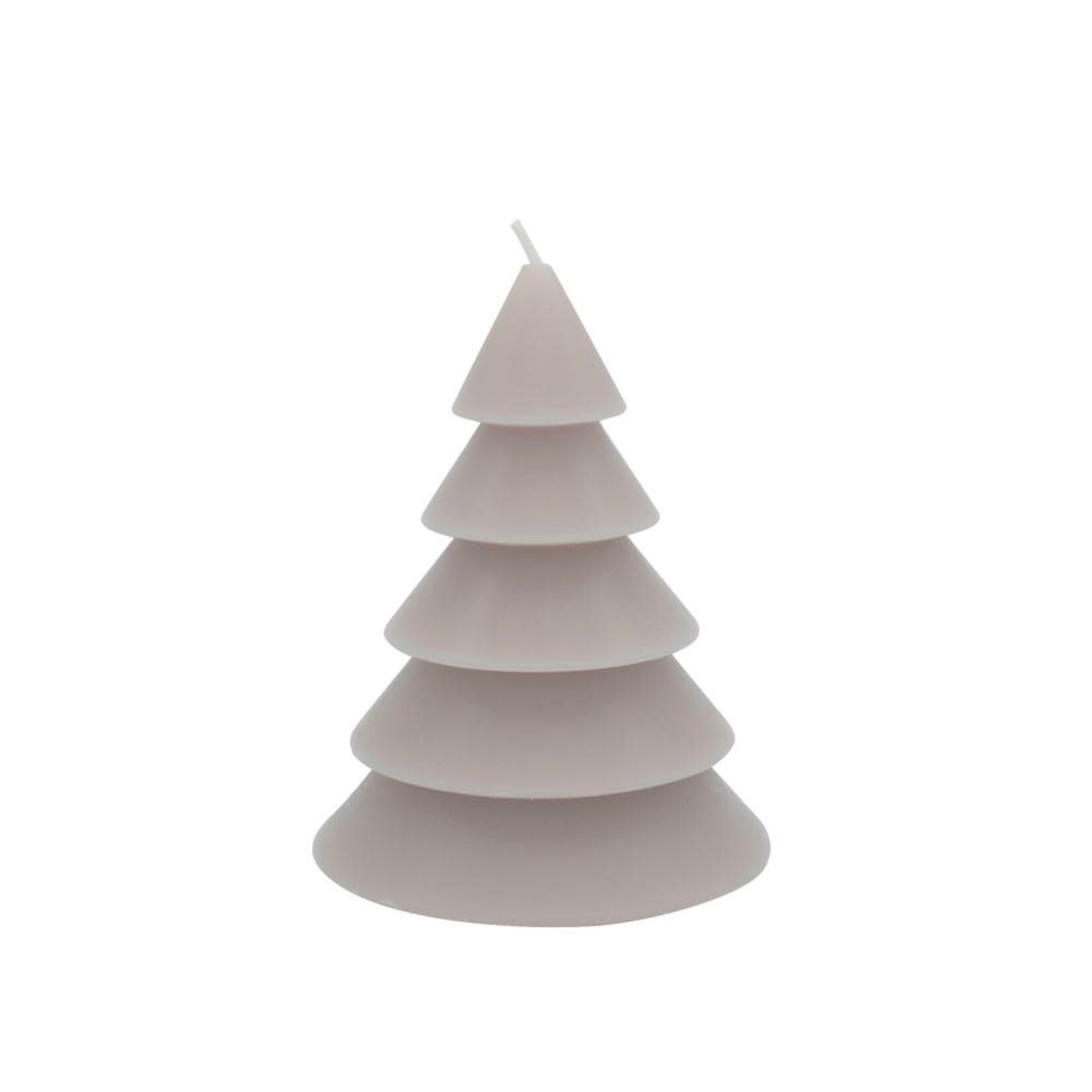 Kaars THOMAS - Kerstboom - Lichtgrijs - 10 x 12 cm