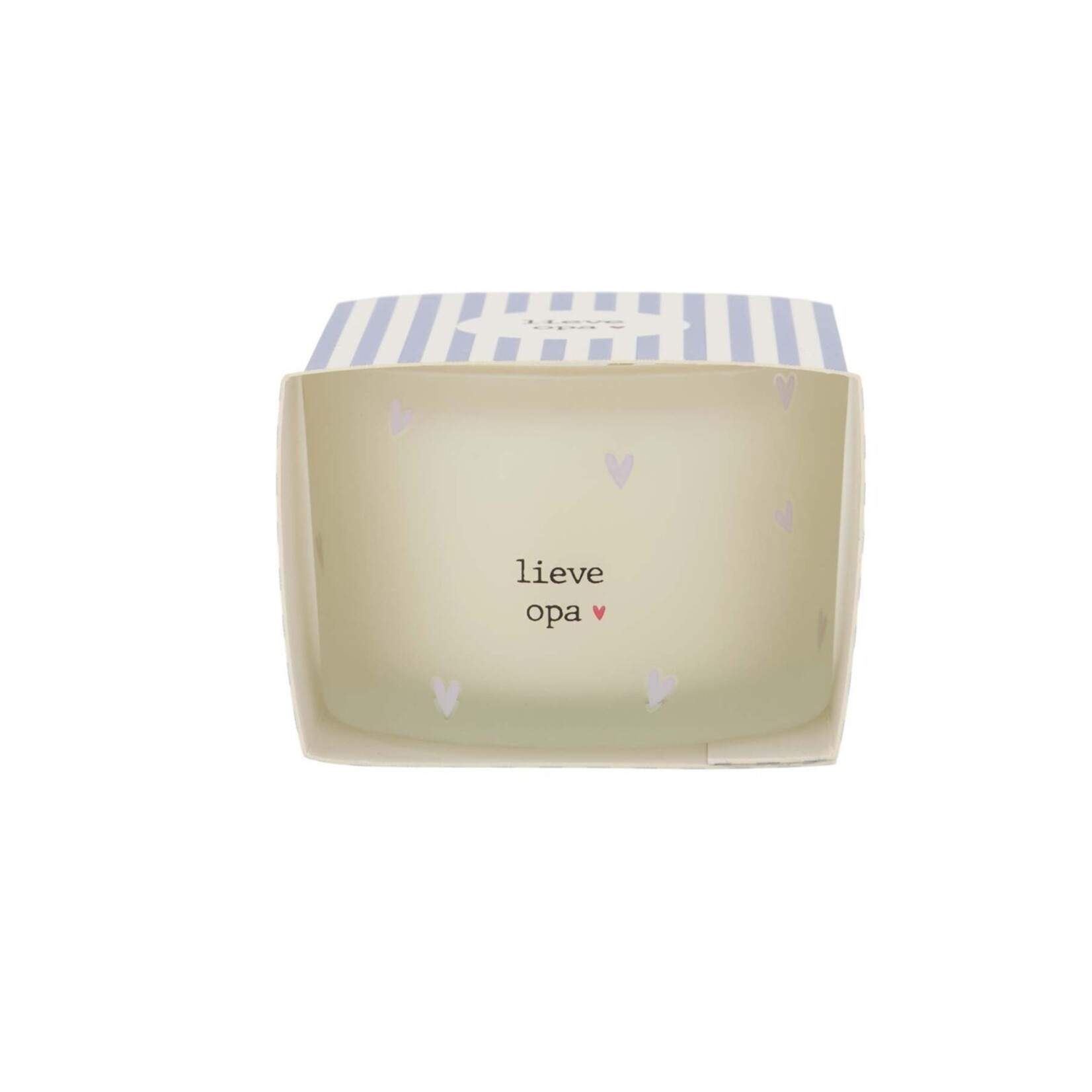 Zusss Geurkaars in wikkel - "Lieve Opa" - Lichtblauw - Ø7,5x5cm