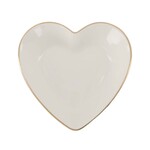 Zusss Schaal Hartvorm - Keramiek - Wit/Goud - 11.5cm