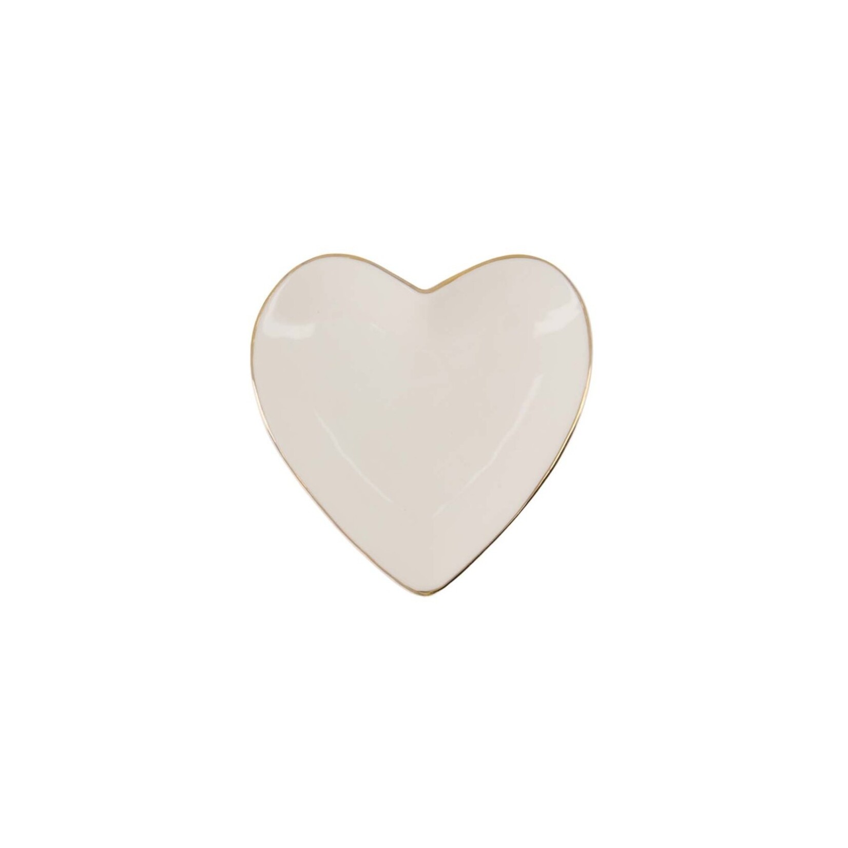 Zusss Schaaltje (Theetip) - Hartvorm - Wit/Goud - Ø8x8,5cm